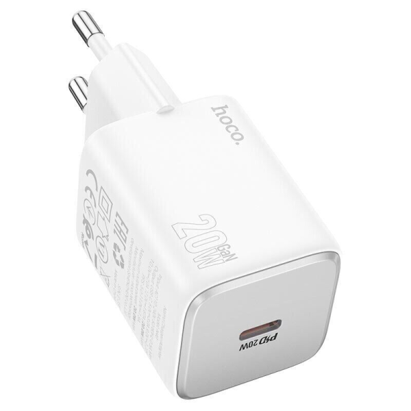 Сетевое зарядное устройство HOCO N40 Mighty single port PD20W charger White