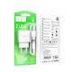 Сетевое зарядное устройство с кабелем HOCO C141A Smart dual-port charger set(Type-C) White