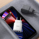 Сетевое зарядное устройство с кабелем HOCO C141A Smart dual-port charger set(Type-C) White