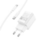 Сетевое зарядное устройство с кабелем HOCO C148A Charm single port PD30W charger set (C to C) (EU) White