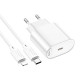 Сетевое зарядное устройство с кабелем HOCO C109A(PD20W) Fighter single port PD20W charger set (C to iP) White