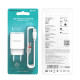 Сетевое зарядное устройство с кабелем BOROFONE BA20A Sharp single port charger set (Micro) 10.5W White