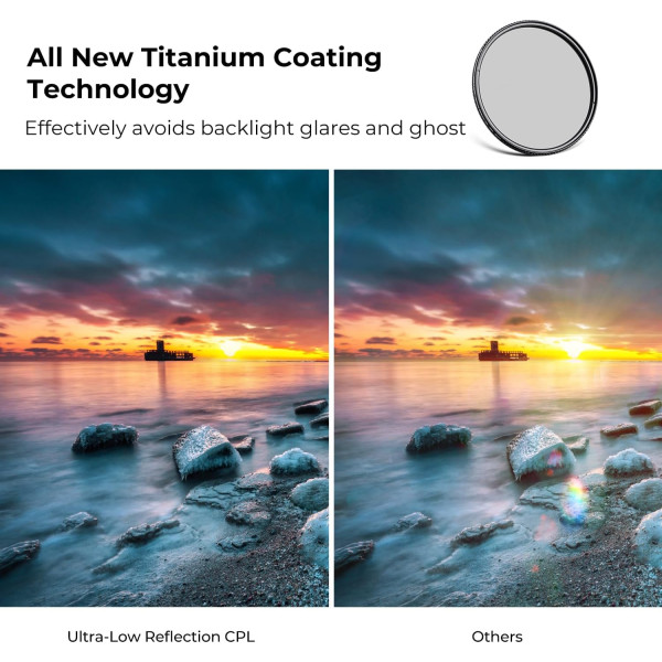 Світлофільтр K&F Concept Nano-X Series Ultra-Low Reflection CPL Filter 72mm (KF01.2479)
