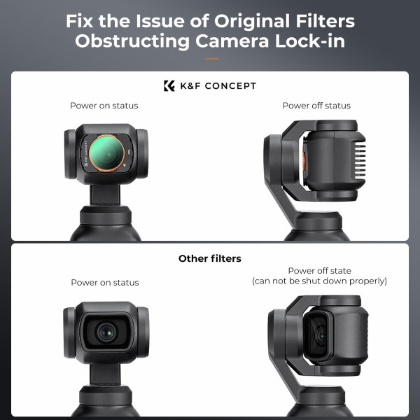 Поляризационный магнитный светофильтр K&F Concept для DJI Osmo Pocket 3 Multi Coated HD Optical Glass Filter (KF01.2532)