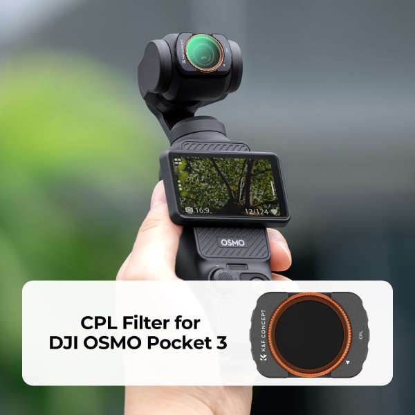 Поляризационный магнитный светофильтр K&F Concept для DJI Osmo Pocket 3 Multi Coated HD Optical Glass Filter (KF01.2532)