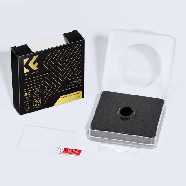 Поляризационный магнитный светофильтр K&F Concept для DJI Osmo Pocket 3 Multi Coated HD Optical Glass Filter (KF01.2532)