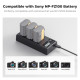 3-слотное зарядное устройство K&F Concept для аккамуляторов NP-FZ100, LCD, для Sony A7III/A7IV (KF28.0061)