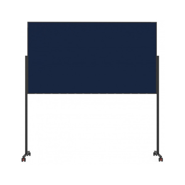 Доска модерационная мобильная 1000x1800 синяя, каркас черный Magnetoplan Design-Seminarboard VarioPin Mobile Felt-Blue BlackEdition (1181214)