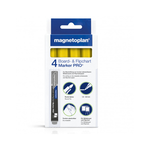 Маркеры универсальные желтые Magnetoplan PRO+ Yellow Set (1228102)