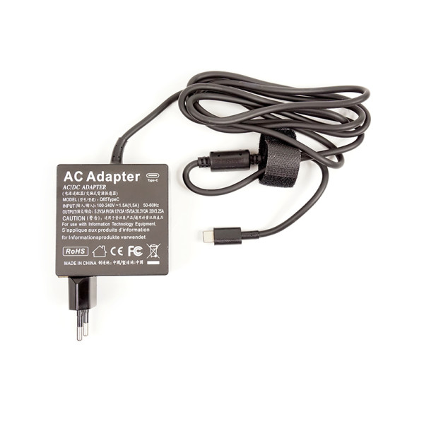 Универсальный блок питания для ноутбуков PowerPlant 220V, 20V 3.25A 65W Type-C