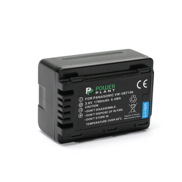 Акумулятор PowerPlant Panasonic VW-VBT190 1780 мАч