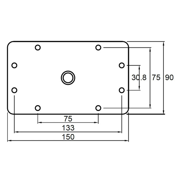 Настінна площадка Kupo KS-048 Junior Wall Plate 28 мм (KS-048)