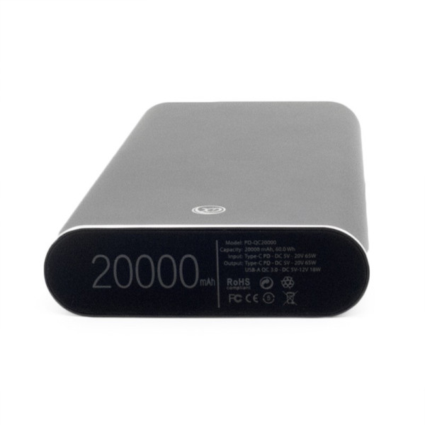 Мобильный аккумулятор ExtraDigital PD-QC20000 20000 mAh + QC 3.0 PD 65W Type-C Black