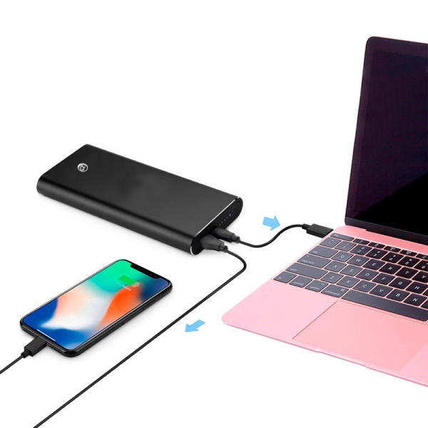 Мобильный аккумулятор ExtraDigital PD-QC20000 20000 mAh + QC 3.0 PD 65W Type-C Black