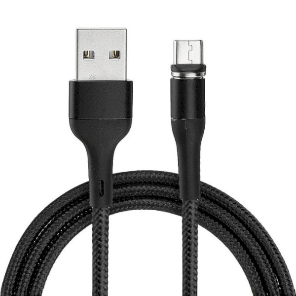 Кабель Usams US-SJ338 U29 Aluminum Alloy Micro Magnetic Cable 2m Black