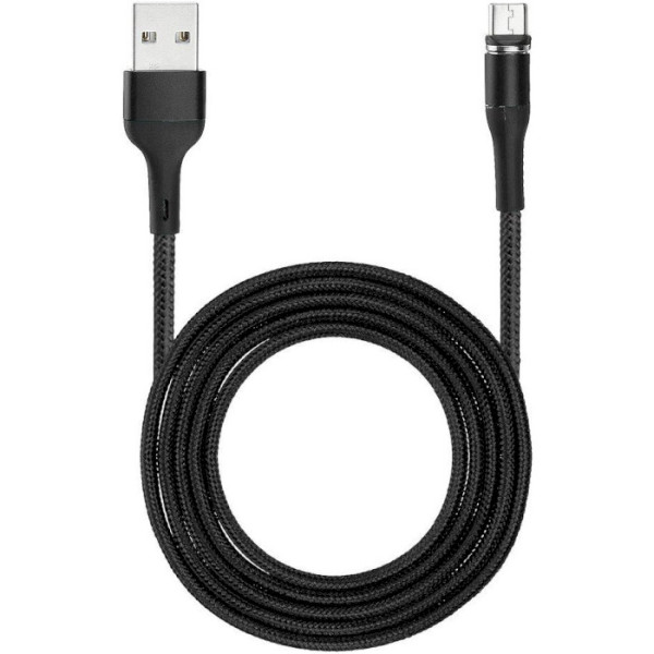 Кабель Usams US-SJ338 U29 Aluminum Alloy Micro Magnetic Cable 2m Black