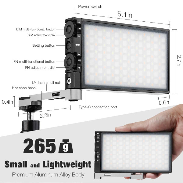 Накамерна RGB панель 12W, аналог Godox M1 (GW51.0062)