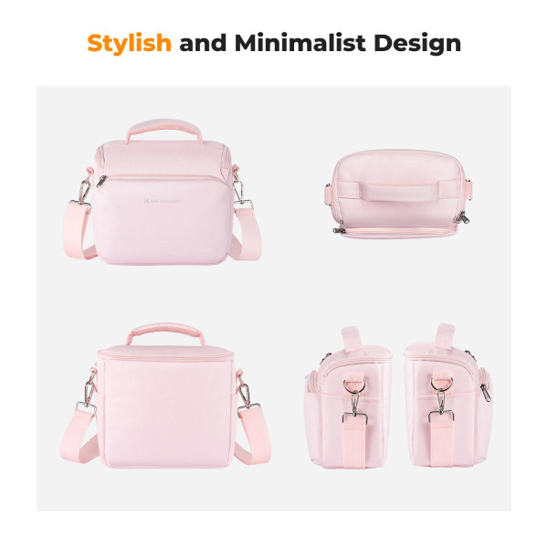 Слинг-сумка K&F Concept Urban Wander 5L — компактная сумка для камеры DSLR/SLR, лёгкая кроссбоди-сумка для фотографов Pink (KF13.179V2)