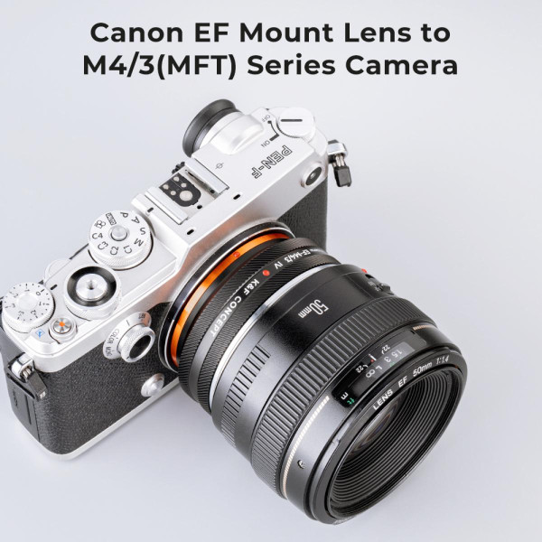 Адаптер K&F Concept для крепления объектива Canon EF к камере с креплением M4/3 (KF06.505)