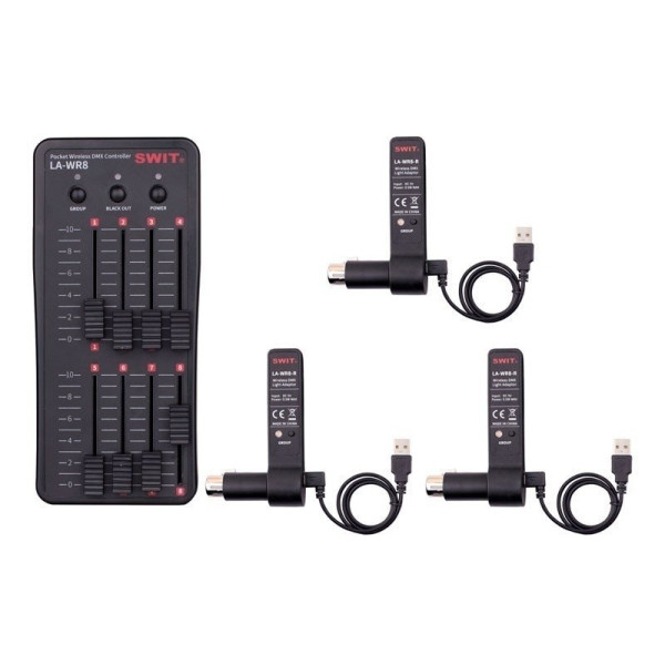 Комплект беспроводного DMX-контроллера SWIT LA-WR8 Tx + 3Rx (1 передатчик, 3 приемника)