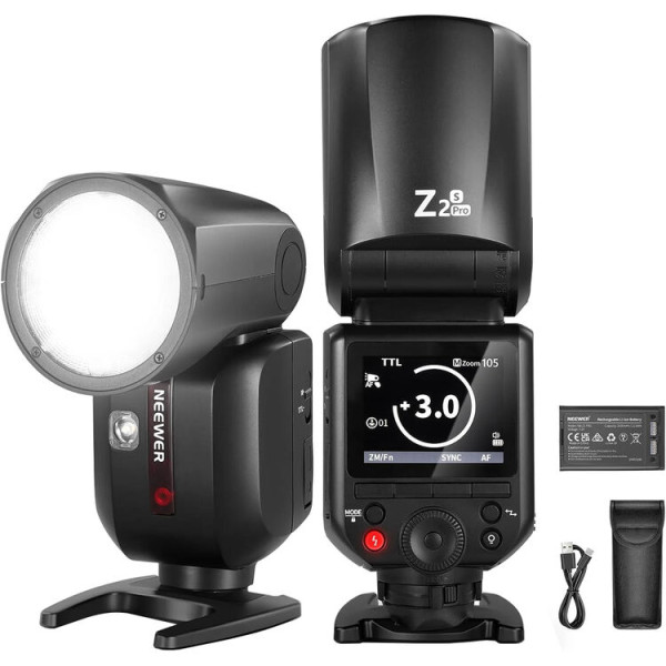 Вспышка NEEWER Z2PRO-S TTL 76 Дж с круглой головкой, АКБ 3000mAh для Sony совместим с Godox