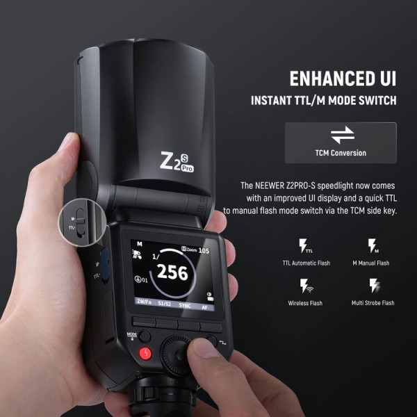 Вспышка NEEWER Z2PRO-S TTL 76 Дж с круглой головкой, АКБ 3000mAh для Sony совместим с Godox