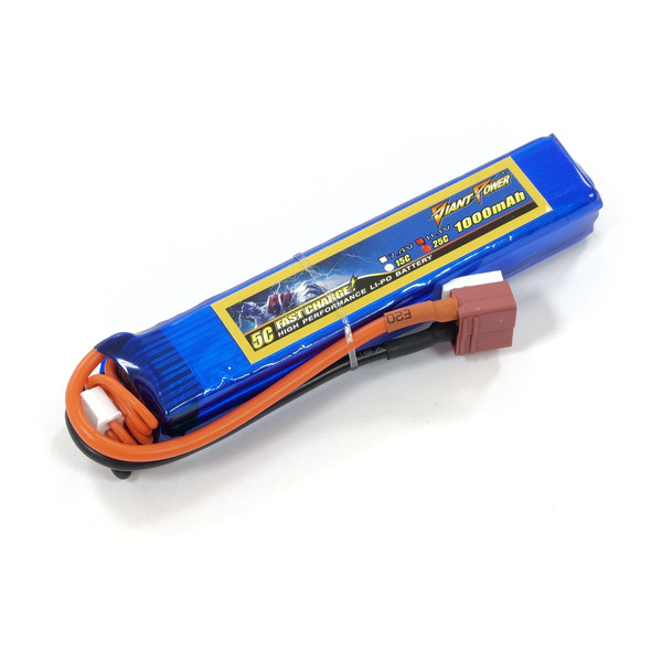 Акумулятор для страйкболу Giant Power (Dinogy) Li-Pol 1000 мАч 11,1 В 103x20x16,5 мм T-Plug 25C