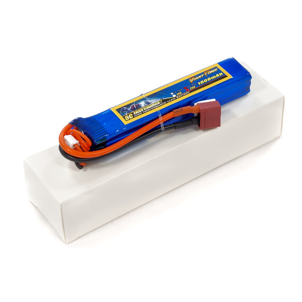 Акумулятор для страйкболу Giant Power (Dinogy) Li-Pol 1000 мАч 11,1 В 103x20x16,5 мм T-Plug 25C