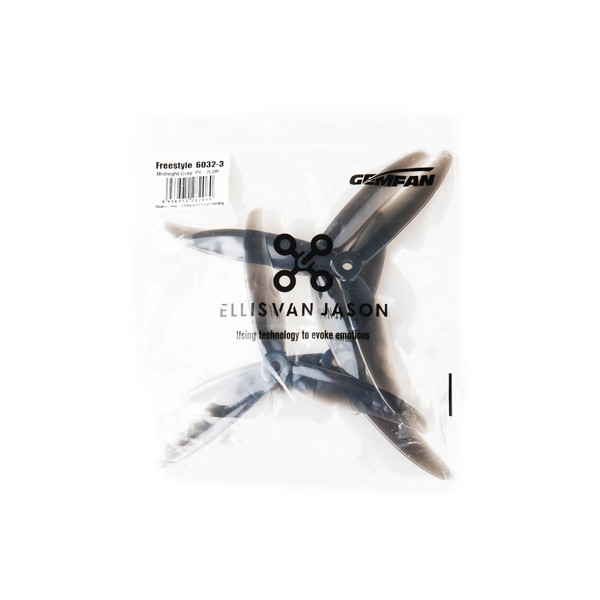 Пропелери GemFan Freestyle 6032-3 полікарбонат 2CCW+2CW (Midnight Gray)