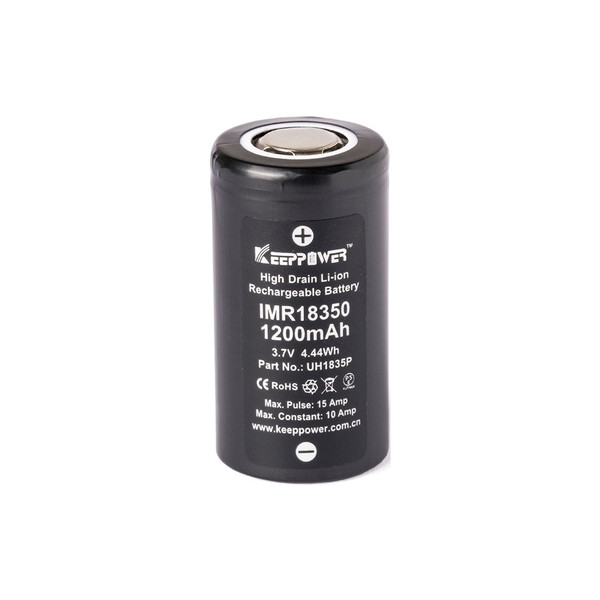 Акумулятор Li-Ion 18350 Keeppower 1200мАч 10А