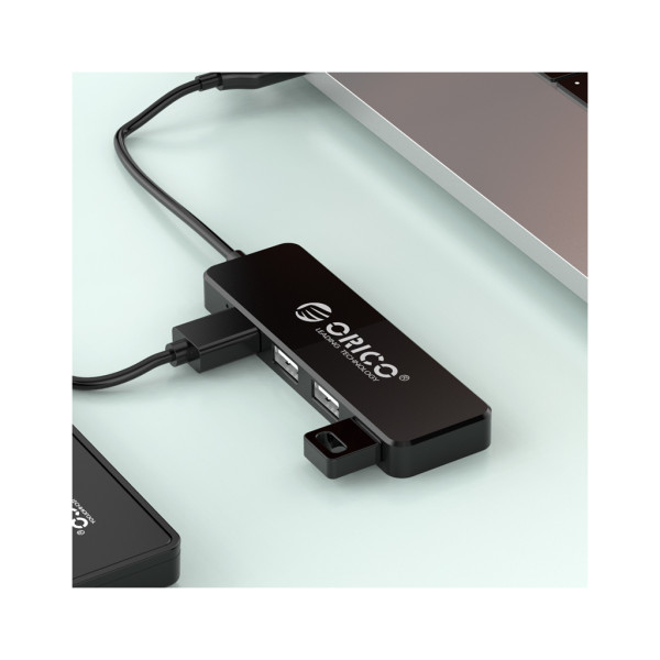 USB-хаб Orico USB 2.0 на 4 порти (FL01-BK-BP) (CA913237)