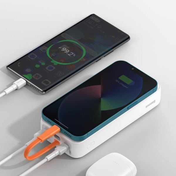 Универсальная мобильная батарея Baseus Block 20000mAh, PD 20W, USB-C, USB QC 3.0, Lightning