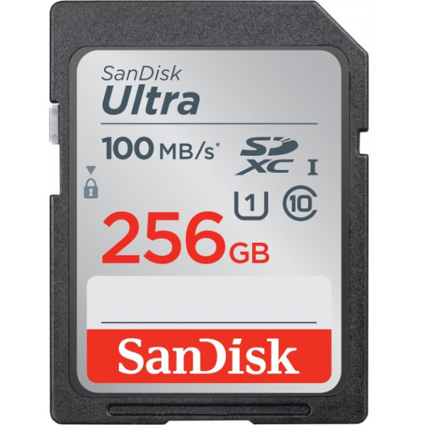 Карта пам'яті SDHC (UHS-1) SanDisk Ultra 256 ГБ класу 10 (100 МБ/с)