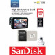 Карта пам'яті microSDXC (UHS-1 U3) SanDisk High Endurance 128 ГБ клас 10 V30 (100 МБ/с)