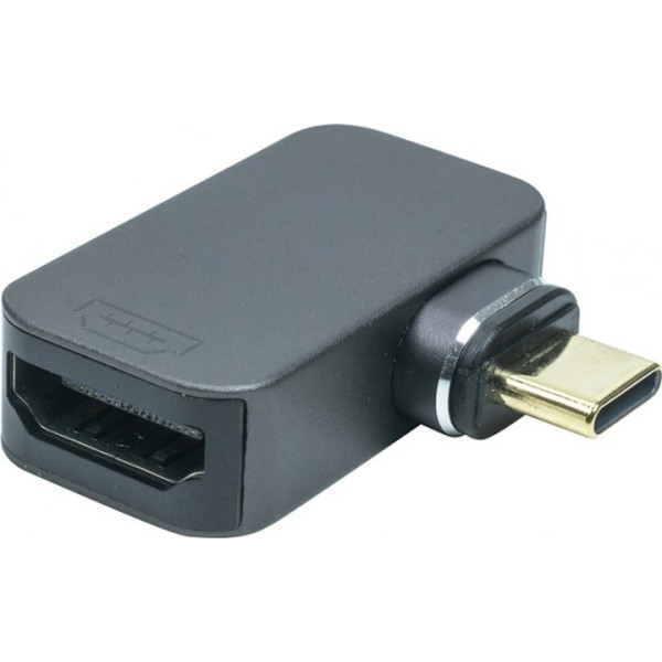 Адаптер PowerPlant USB Type-C - HDMI, 4K, 60 Гц Чорний (CA914302)