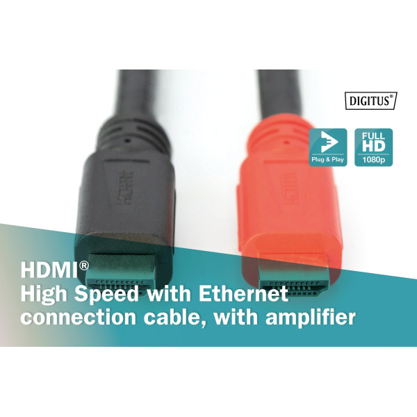 Кабель DIGITUS HDMI UHD 4K, type A M/M, 10 m (AK-330118-100-S)