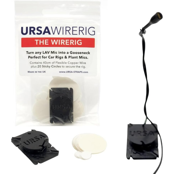 Система прокладки кабеля для петличного микрофона URSA Straps WireRig + 20 липких полосок Very Stickies, черная (U-WIRERIG-BLK)