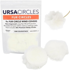 Меховые кружки URSA Straps Fur Circles 9 шт. + 30 липких полосок, белые (U-FC-9-WHT)
