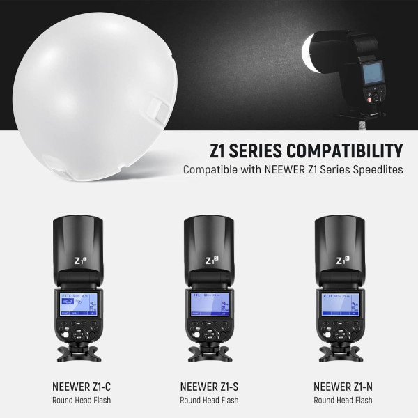 Магнитный купольный рассеиватель NEEWER M12 для вспышек Z3R, Z2PRO, Z2 и Z1
