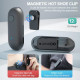 Бездротовий петличний мікрофон Lensgo 318C II black з магнітною зарядкою 1 RX 2 TX