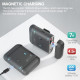 Бездротовий петличний мікрофон Lensgo 318C II black з магнітною зарядкою 1 RX 2 TX