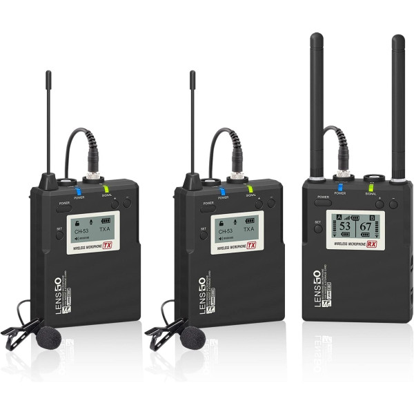 Радіомікрофон 2 канали із записом RF LENSGO LWM-338C Double