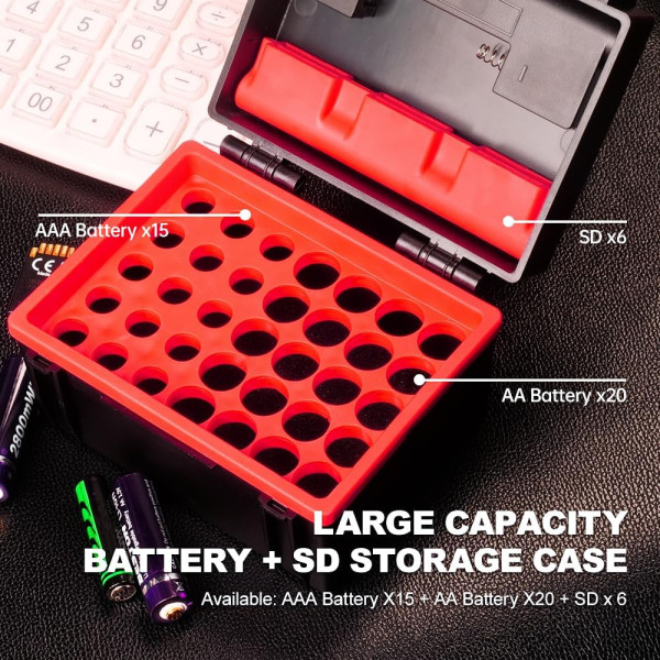 Жесткий органайзер для хранения аккумуляторов LYNCA и держатель для SD-карты D750C