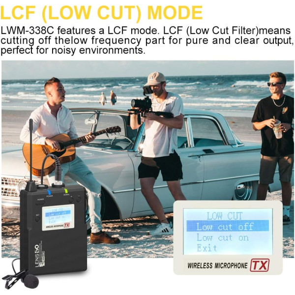 Радіомікрофон 2 канали із записом RF LENSGO LWM-338C Double