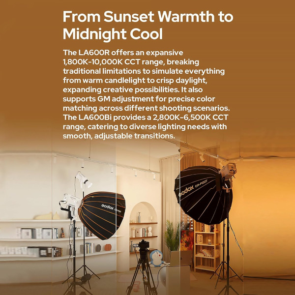 Світло Godox LITEMONS LA600Bi Bi-Color LED Monolight (White)(LA600BI)
