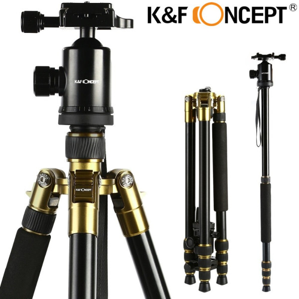 Алюмінієвий штатив із моноподом K&F Concept KF-TM2534 GOLD (KF09.009)