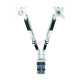 Настольное крепление для двух мониторов Loctek DLB851D2 White