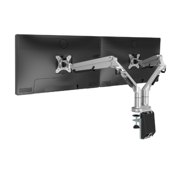 Настольное крепление для двух мониторов Loctek DLB851D2 White