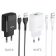 Сетевое зарядное устройство с кабелем HOCO C72Q Glorious single port QC3.0 charger set(Micro) 18W White