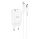 Сетевое зарядное устройство с кабелем HOCO N28 Founder PD20W+QC3.0 charger set (C to iP) White